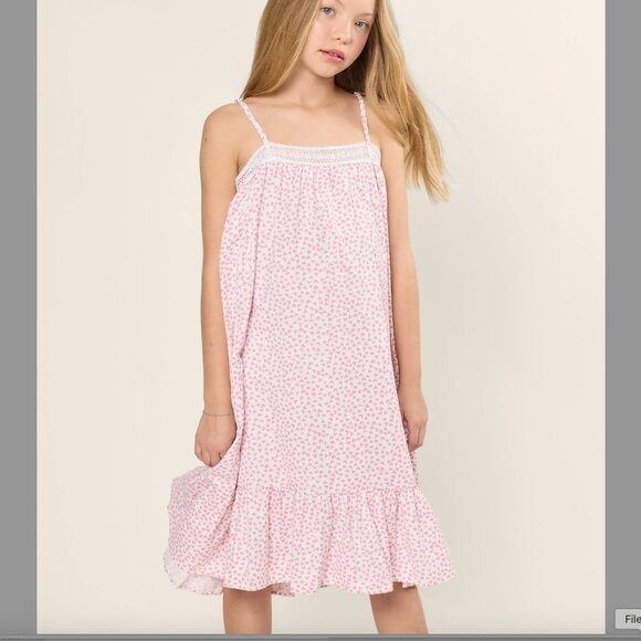 Girl's Twill Lily Nightgown in Sweethearts-NEW - Picture 2 of 7